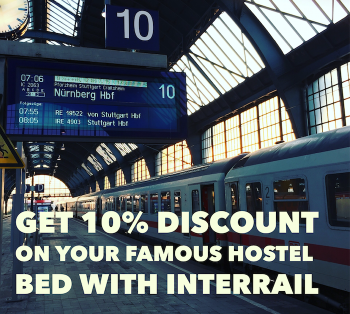 Get a 10% Discount with Famous Hostels and InterRail or Eurail Pass 2017